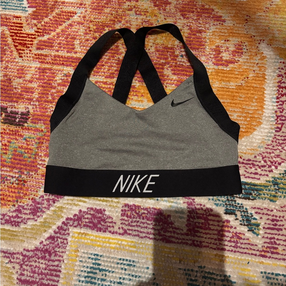 Nike Gray and Black Sports Bra